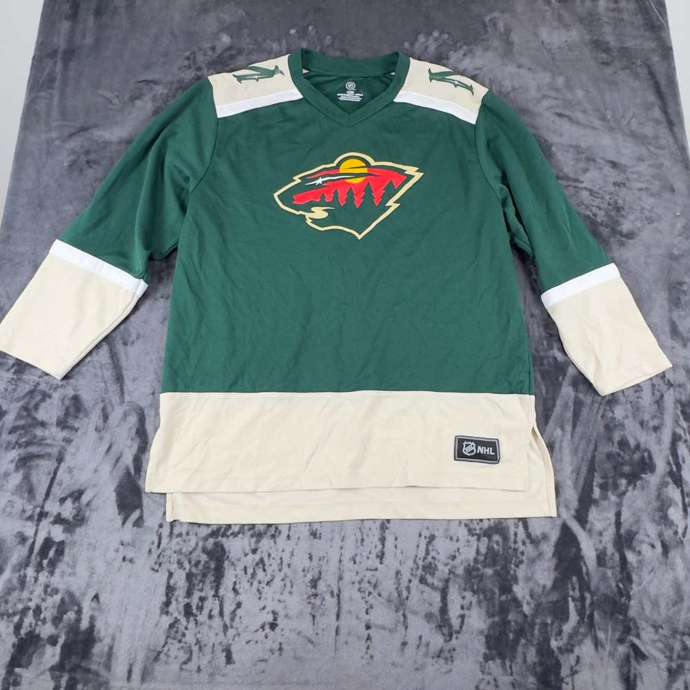 NHL Minnesota Wild Jersey Mens L Green Kaprizov 97 Hockey Fan Apparel